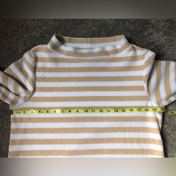 Dudley Stephens Boatneck Pullover Sweater in Natural Blush Stripe Size Large. - Picture 14 of 16